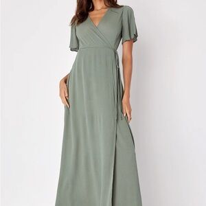 Lulu’s Much Obliged Wrap Maxi Dress